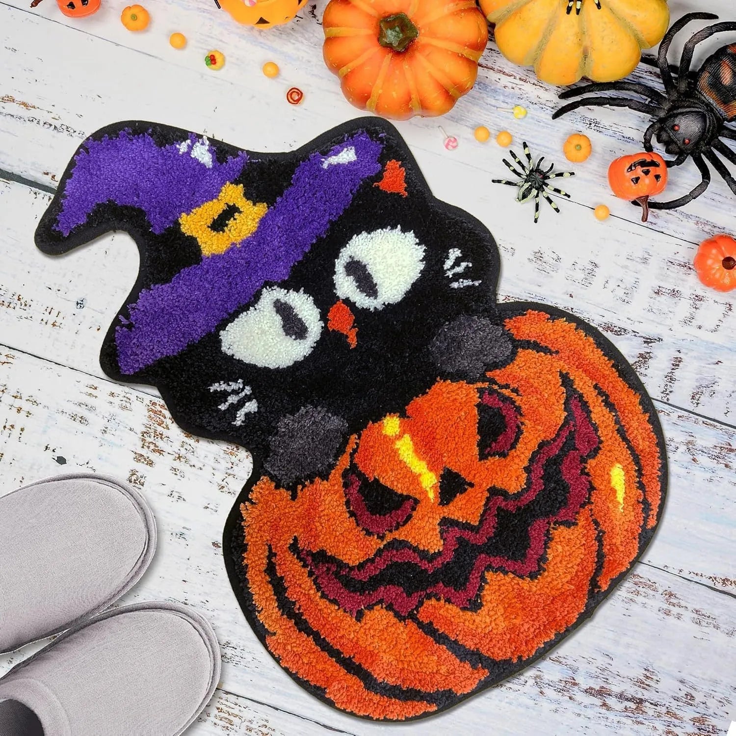 Cartoon non-slip absorbent bathroom mat in polyester fibre, anti-fouling, available in 40x60cm size
