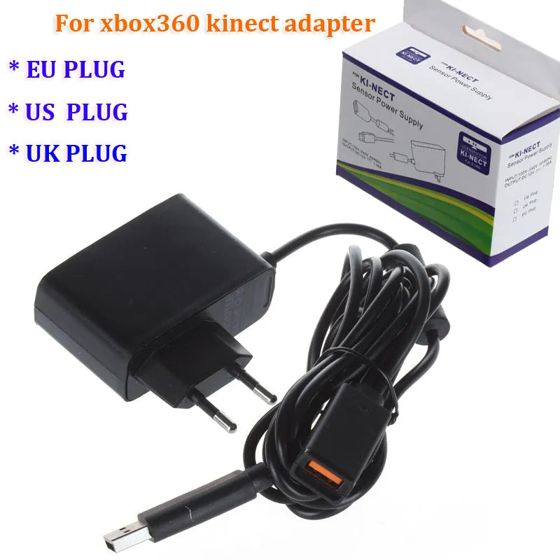 Xbox 360 Kinect power adapter for US and European electrical outlets