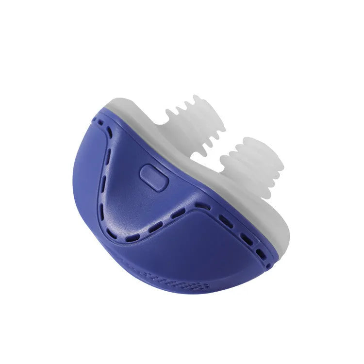 Electric household anti-snoring device with white silicone shell and USB charging port