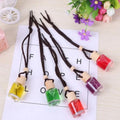 Glass bottle car air freshener hanging ornament with 55g scented gel