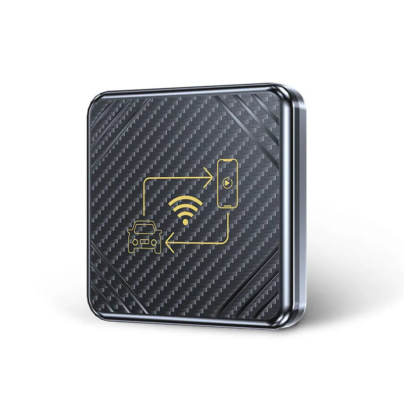 Wireless CarPlay and Android Auto adapter in ABS plastic housing with USB-A connector