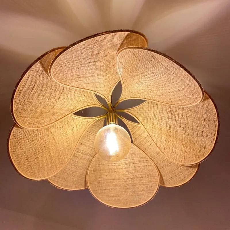 Bohemian style cloth hanging lamp chandelier in a choice of colours and diameters.