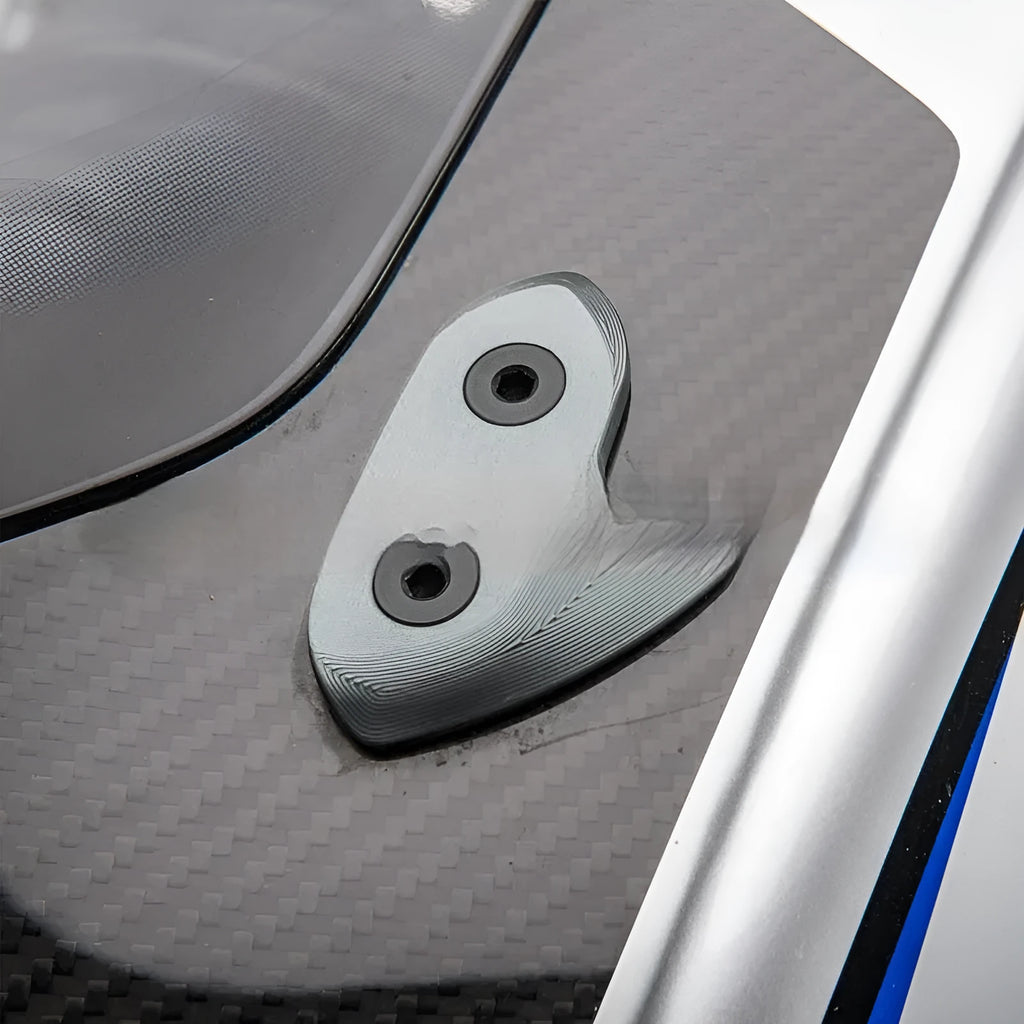 Aluminium alloy rearview mirror decorative cover seat plug for R1 2015-2019 in black