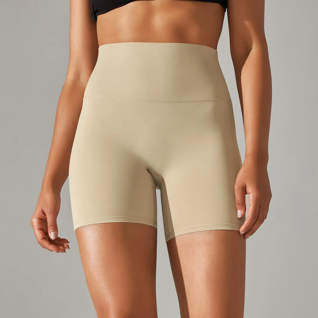 Women's high waist fitness pants with hip lift design in moisture-absorbing fabric