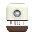 Milky white scalp medicine supplying device with red blue light and micro current, featuring 7ml reservoir and compact dimensions