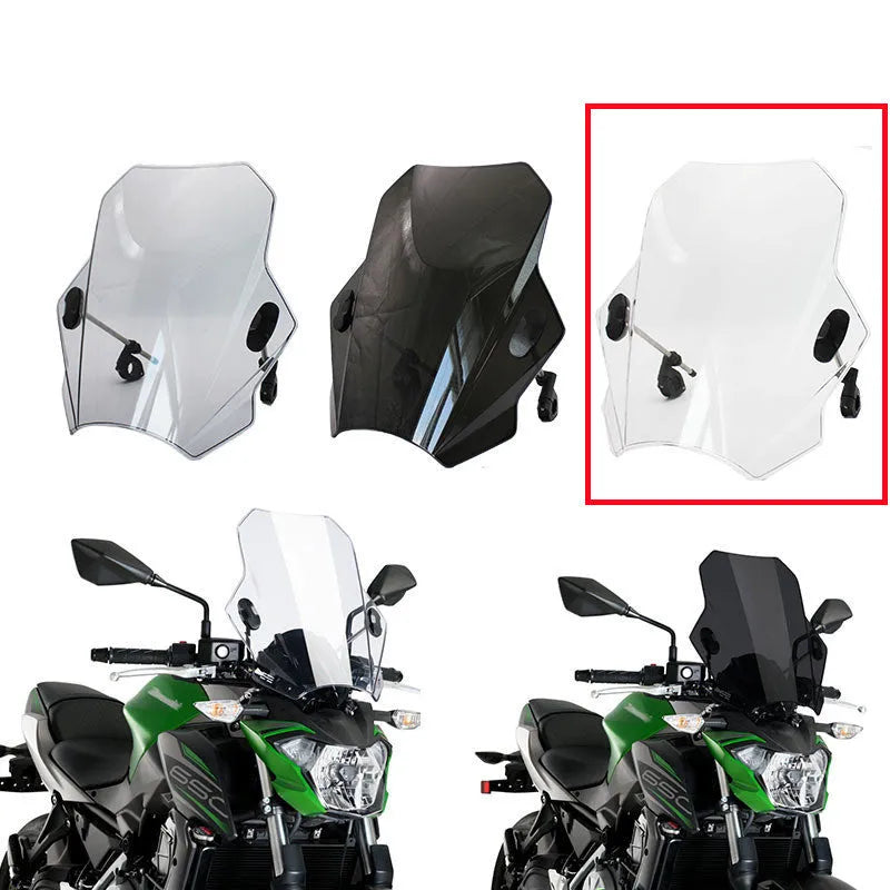 New transparent grey black motorcycle windshield glass for Kawasaki Yamaha Honda Ducati