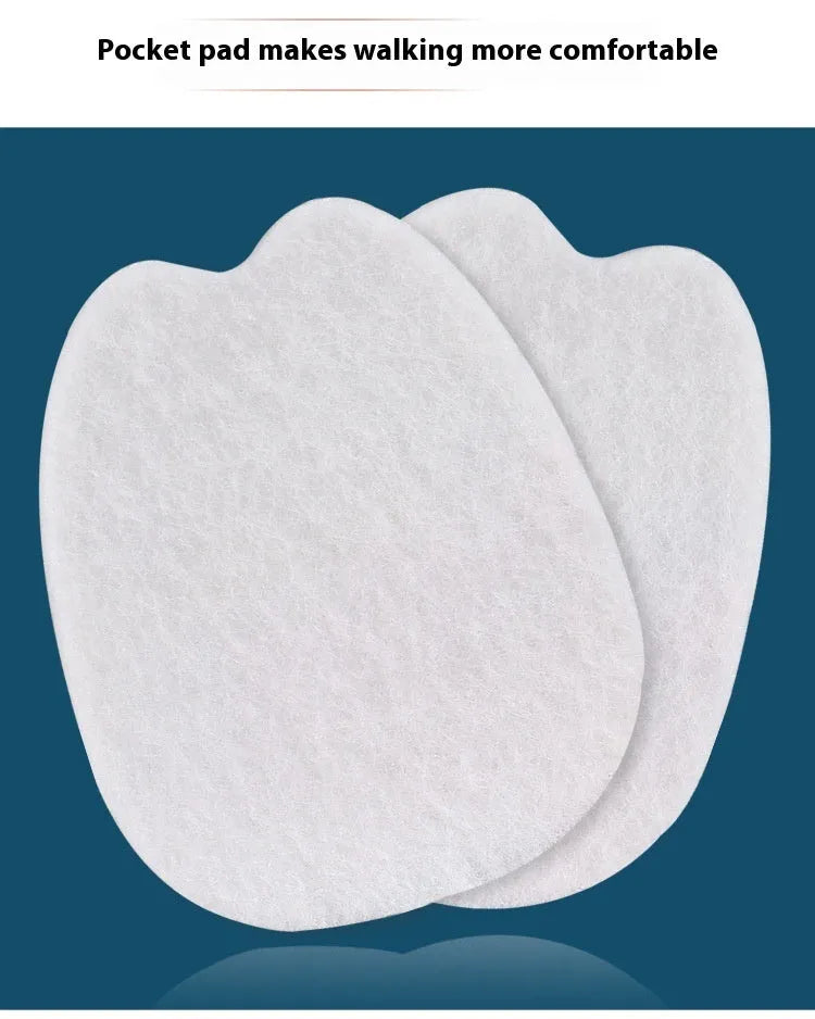 White thin felt anti-wear shoe tongue sticker for front palm protection.