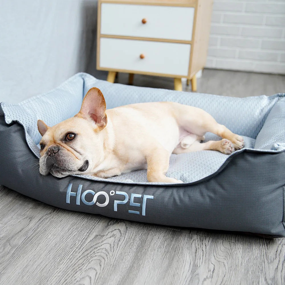 Dog bed with removable cover in small, medium, and large sizes for pets up to 30kg