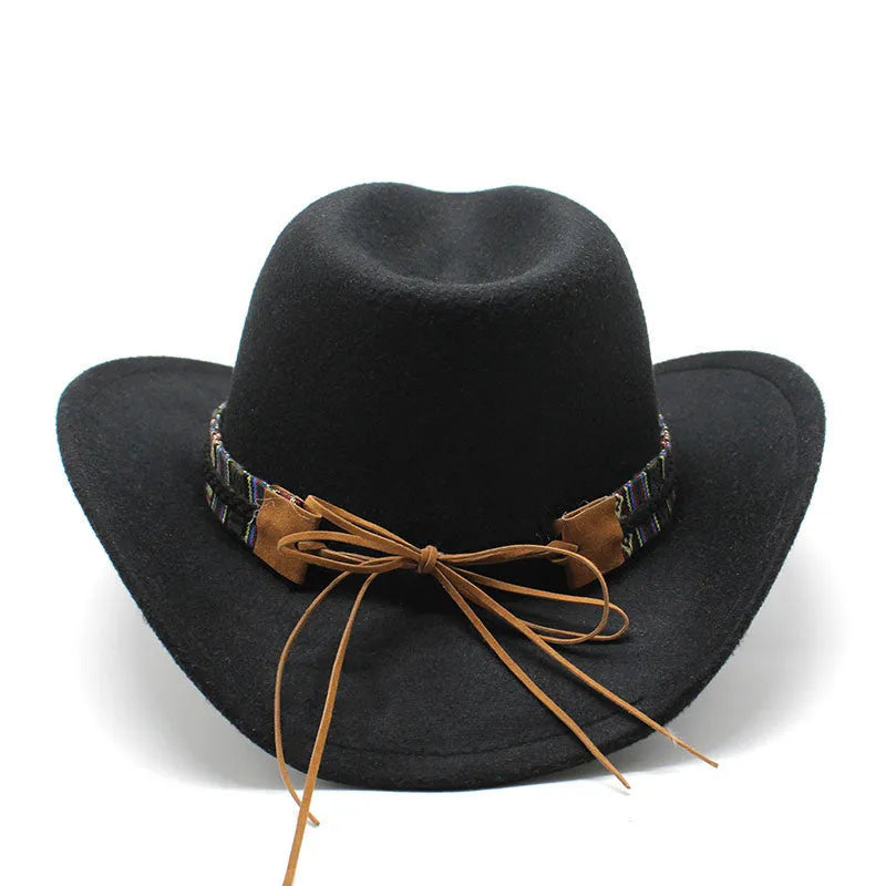Western cowboy hat with bell crown in polyester, shown in army green colour, on a neutral background.