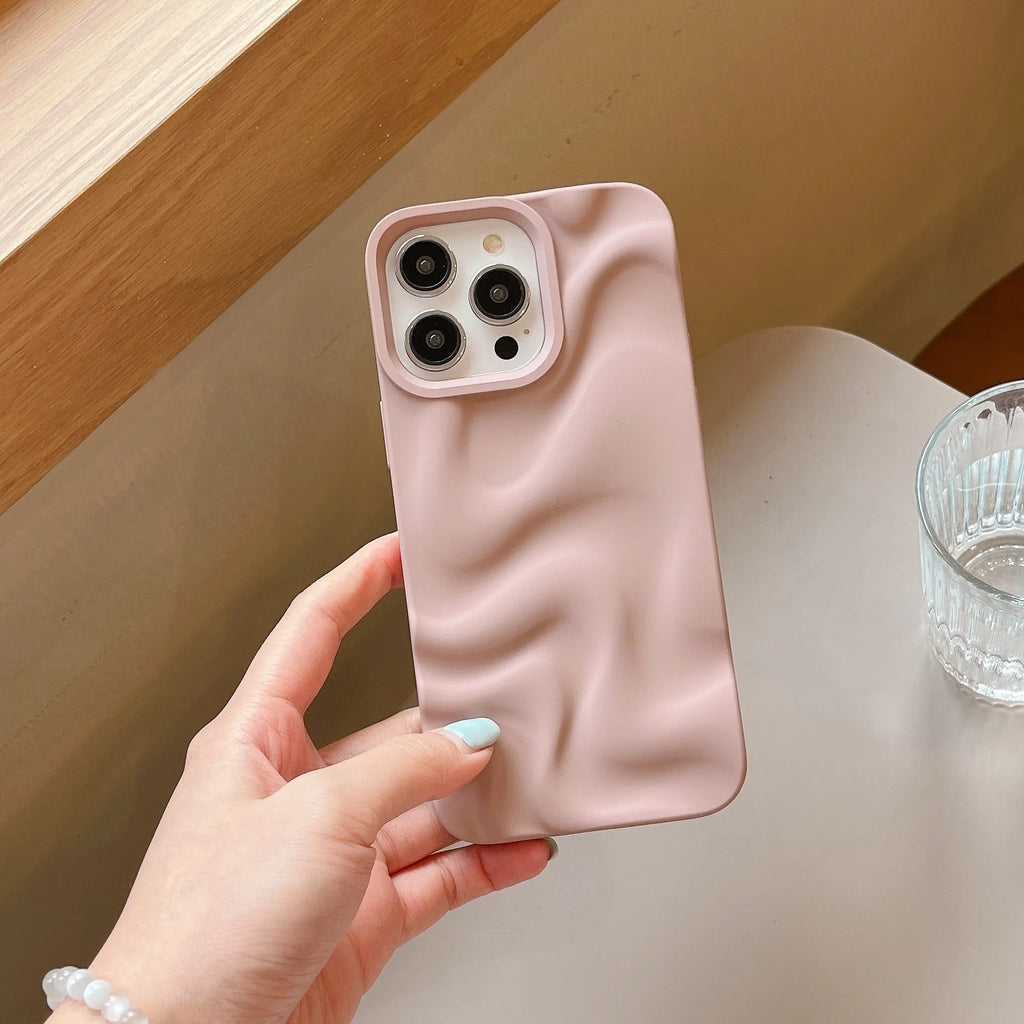 Matte TPU iPhone case in frosted antique white with anti-drop and anti-fingerprint back cover design