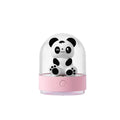 3D panda car shaped USB LED table lamp in white with colourful light modes and aromatherapy cotton pad