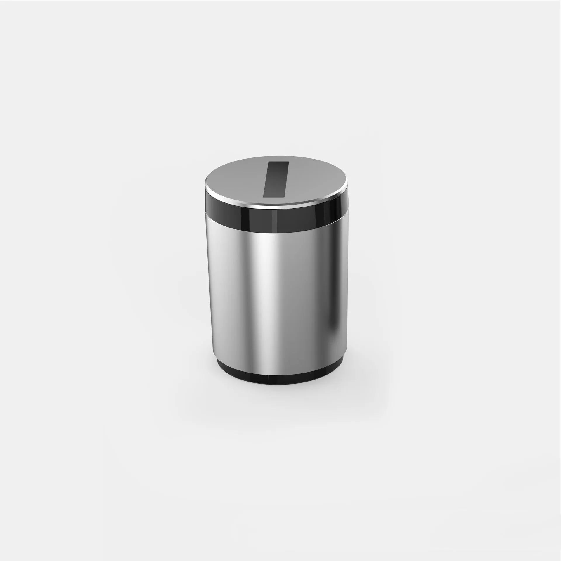 Automatic car ashtray with motion sensor in gun grey colour on car dashboard