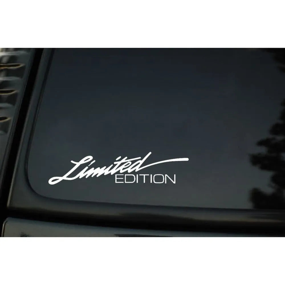 Reflective English bumper sticker with British design, shown in black, white, and colour variants.
