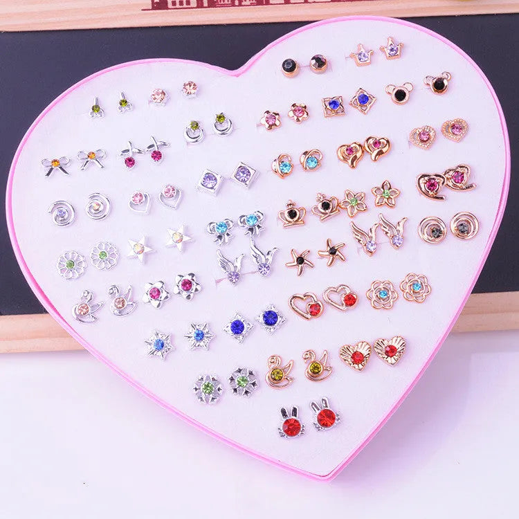 Children's earring set for little girls with soft pottery Japanese Korean style in Colour24