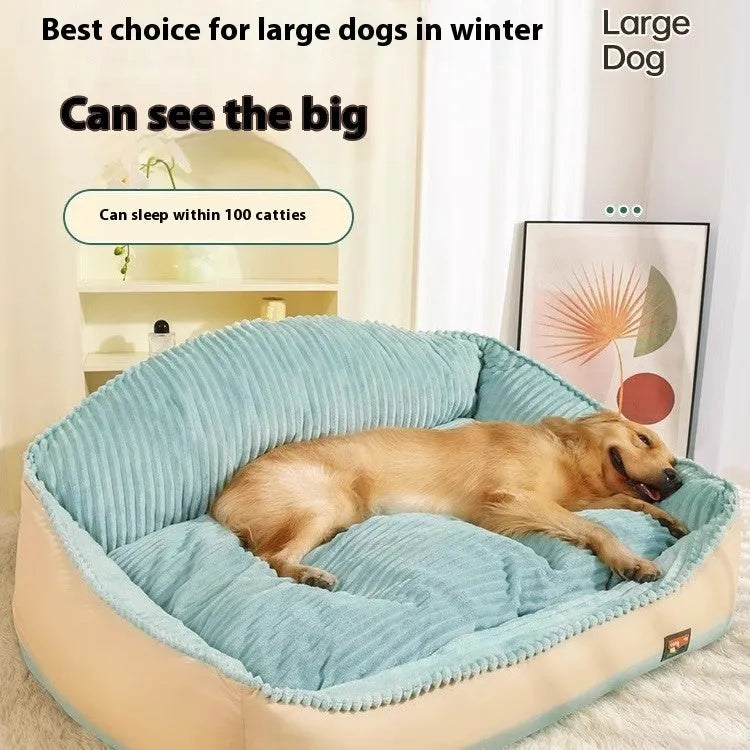 Morandi colour removable washable pet mat for dogs and cats in kennel style, shown in medium and large sizes.