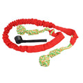 Woven cotton dog tug-of-war rope toy shown in grey, suitable for interactive play.