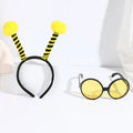 Child's insect costume headband and glasses set for dress-up, showing bee, butterfly, and ladybug themes.