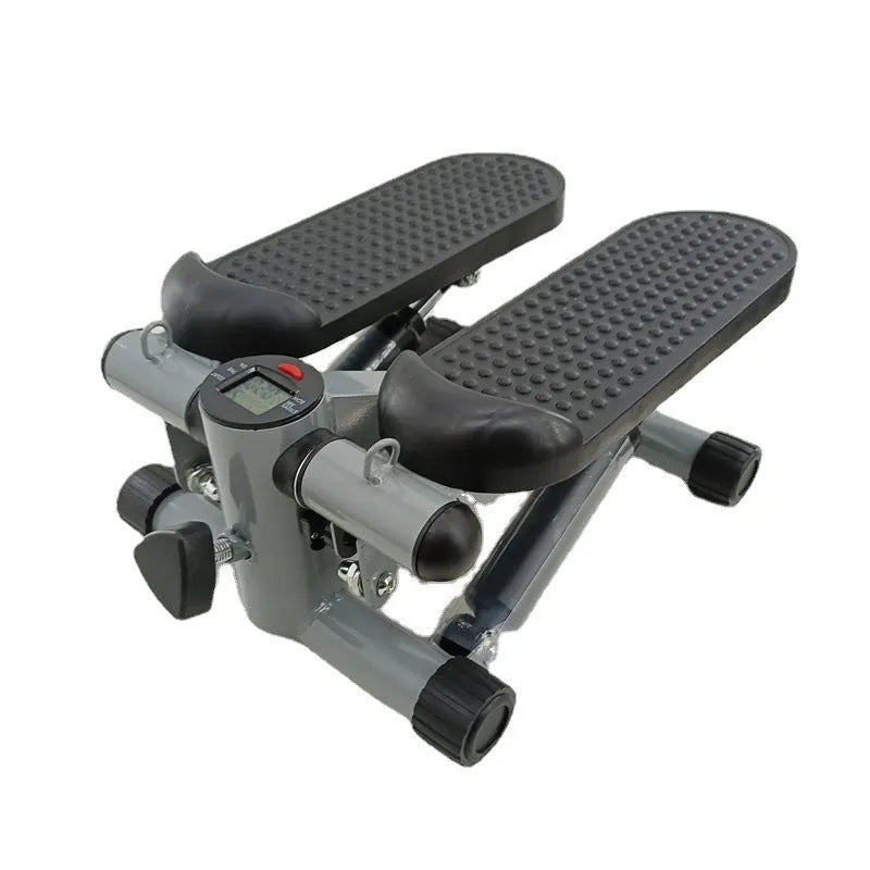Silver grey hydraulic resistance pedal machine for home fitness