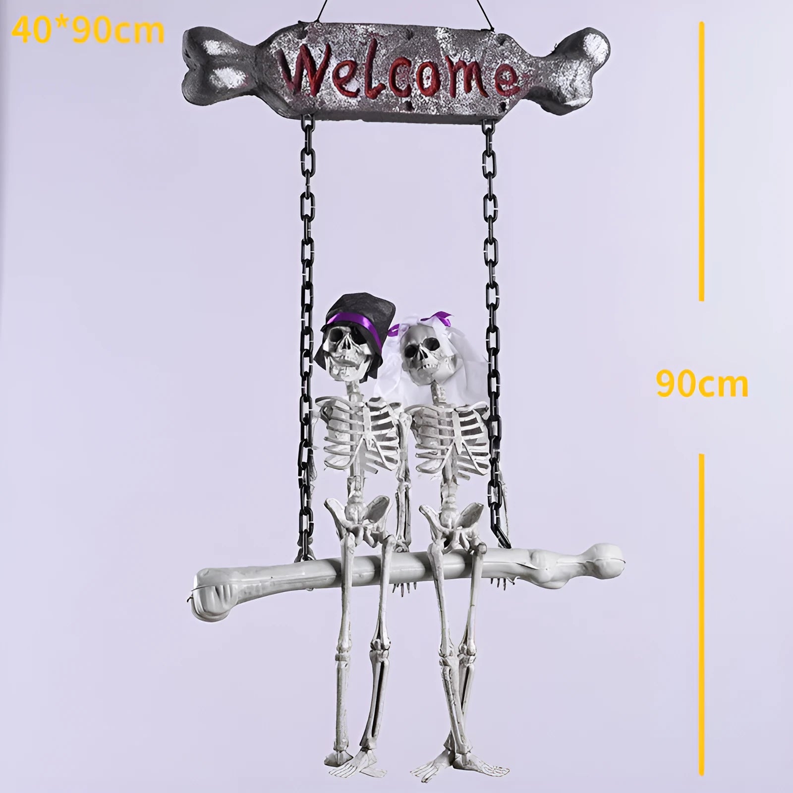 Bride and groom welcome door plate pendant in G01 size, cloth Halloween ornament