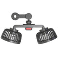 High Wind Power Chair Back Dual Head Fan clipped onto outdoor chair, plastic dual fan heads, portable battery fan for camping