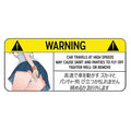 13cm funny car warning sticker in comic style with adhesive backing for vehicle decoration