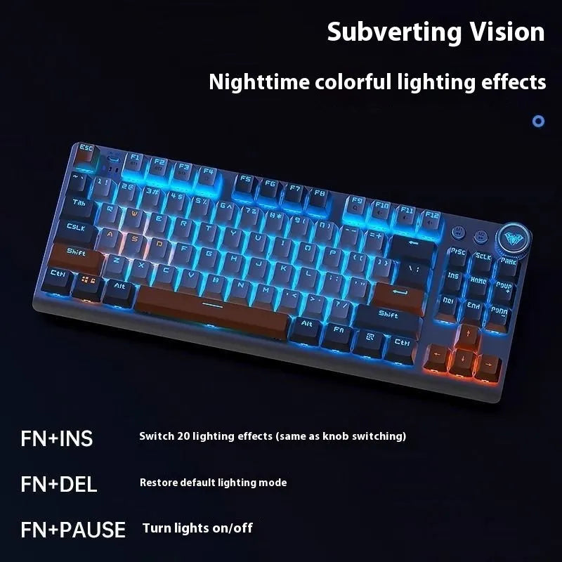 Wireless mechanical keyboard with side-engraved keycaps and metal construction showing multiple colour options