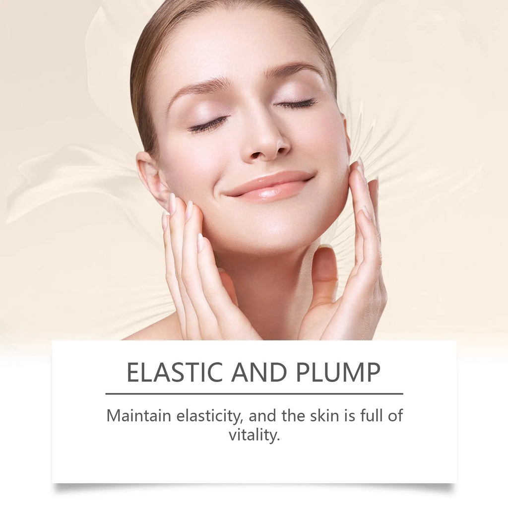 Collagen firming care solution 30ml container measuring 2.8 x 2.8 x 10.3 cm