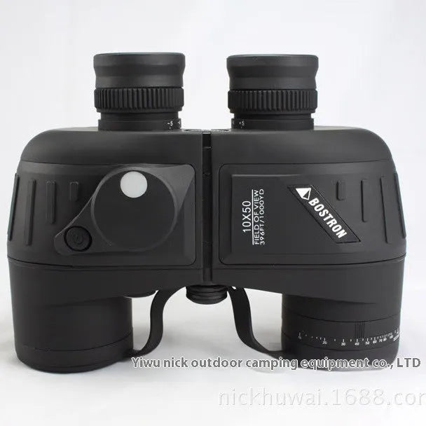 Botrand 10X50 army green navigation binocular with compass and 50mm objective lens