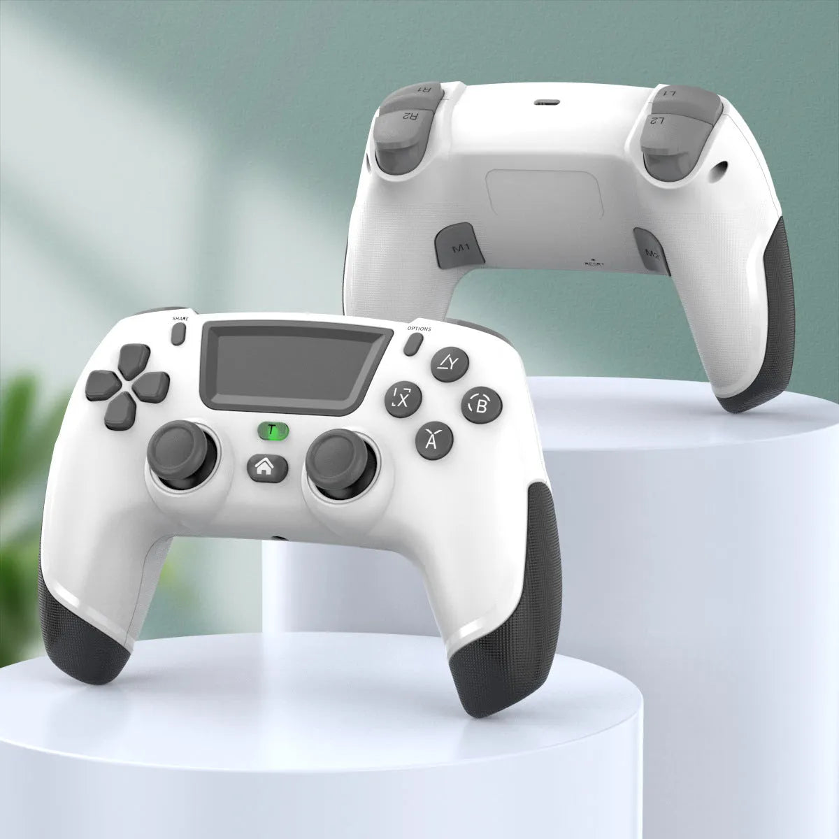 Fruit green PS4 wireless Bluetooth gaming controller with vibration feedback for multi-platform gaming