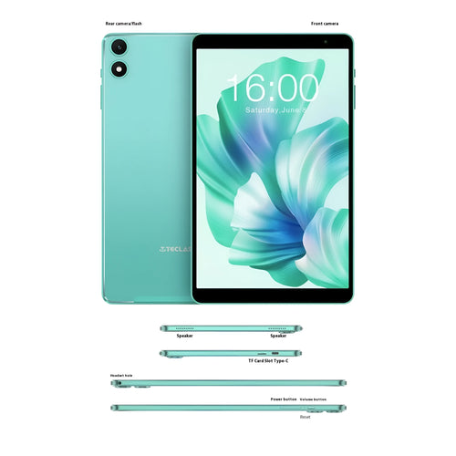 Android 13 tablet 8-inch HD screen green colour eight-core processor 4GB RAM 64GB storage dual camera