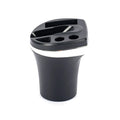 Black plastic electronic automobile ashtray charger with ABS fireproof material, 11x9x8.5cm