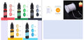 30 different coloured candle and soap dye pigment concentrate bottles with oily toner solubility