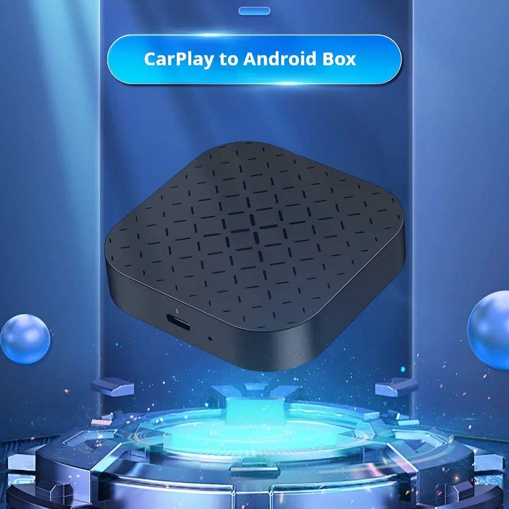 Black ABS PC car interconnection smart box for original wired CarPlay, 2G 16GB, 79.8 × 14.7 mm, 5V