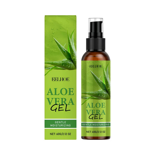 A 60g tube of clear aloe vera gel with hyaluronate for skin hydration.