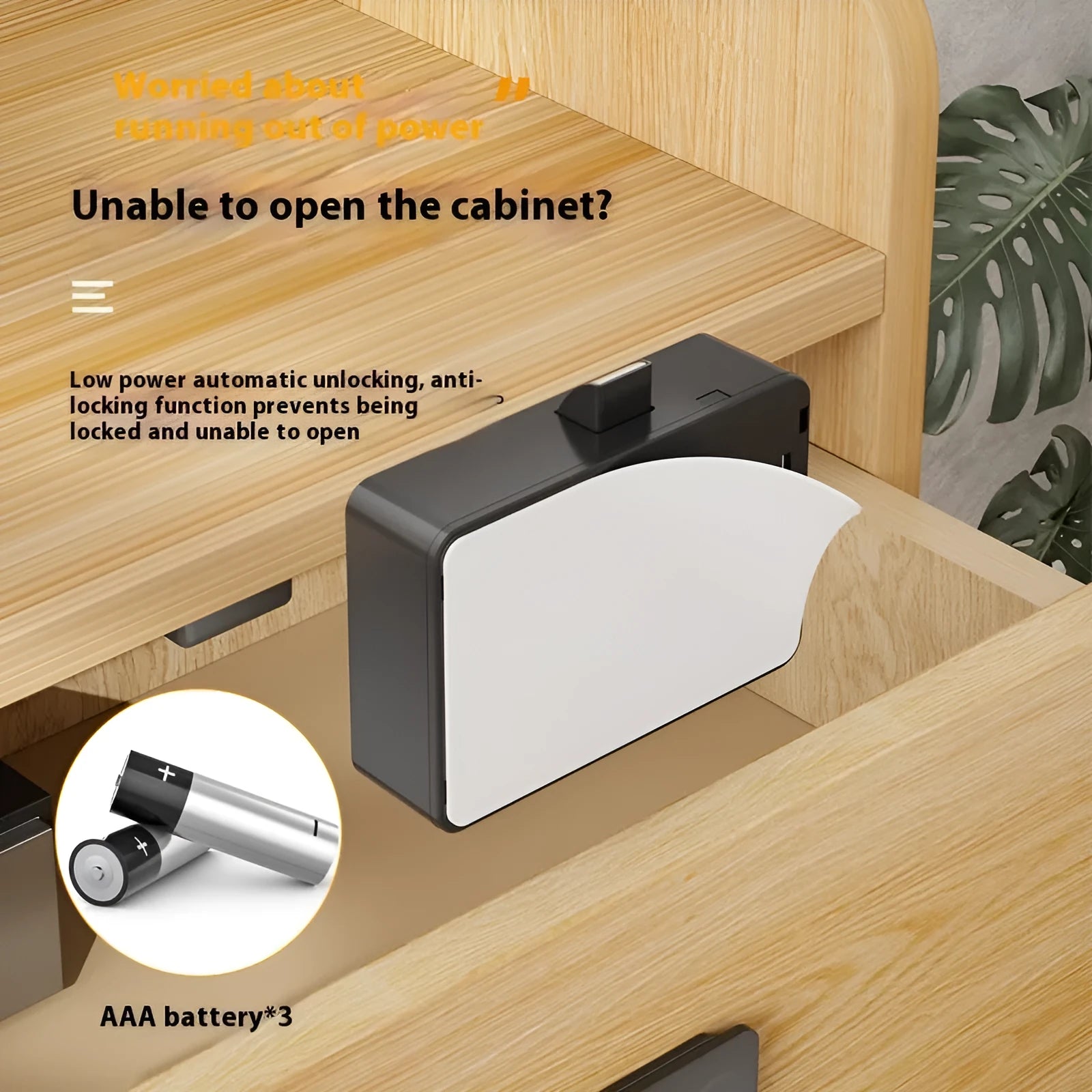 F079 punch-free electronic drawer lock with key for cabinets and wardrobes