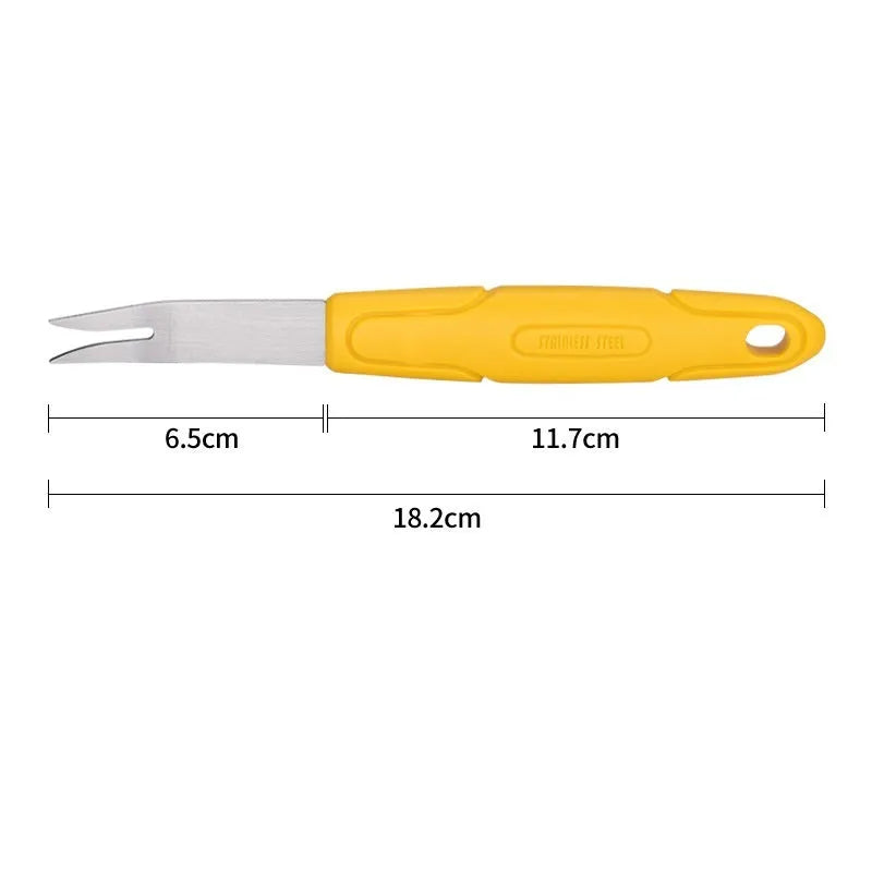 3CR13 stainless steel weeding grass fork with plastic handle, 210mm length