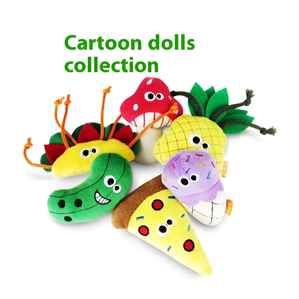 Tiantianmao Polygonum Multiflorum wood catnip cat pillow molar toy in food shapes