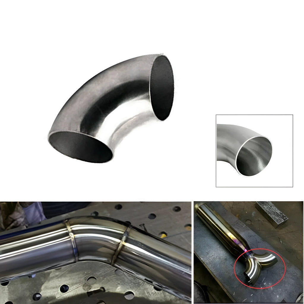 304 stainless steel exhaust elbow 63mm diameter silver car modified pipe