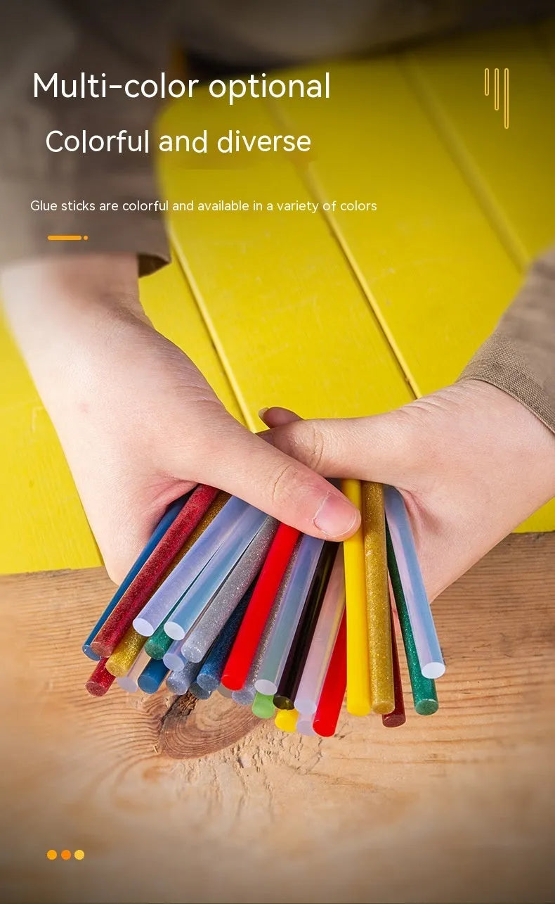 55 transparent hot melt glue sticks in a pack, 7mm diameter, for DIY and craft glue guns
