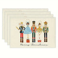 Square linen Christmas table mat, 30 x 45cm, with printed Christmas tree design and fourteen colour options.