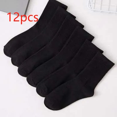 Degner unisex cotton polyester boat socks and tube socks in black white grey – 5 pairs pack