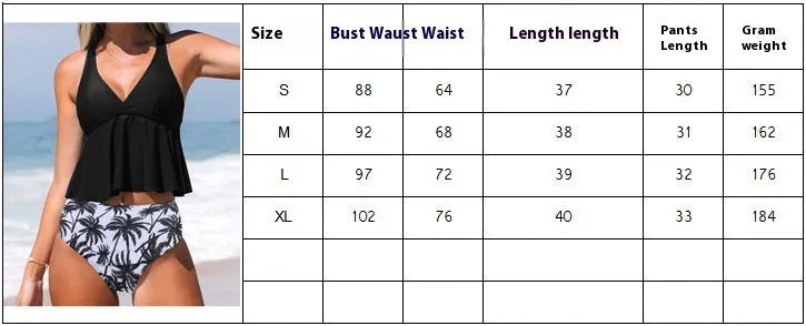 Peacock blue polyester high waist bikini set with ribbon detail on woman at beach
