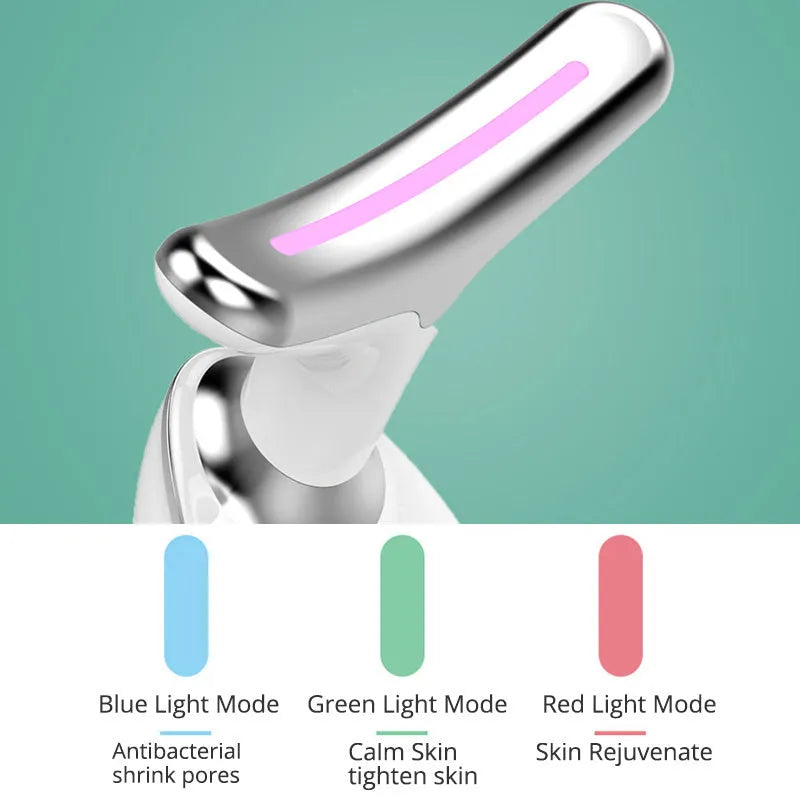 EMS thermal neck lifting massager with LED lights and handheld design for skin tightening