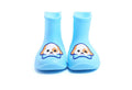 Children's short rain boots in yellow, pink, or blue with non-slip sole, waterproof PVC upper, cartoon pattern, sizes 14-18