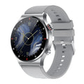 Black smart Bluetooth sports watch with silicone band and 1.28-inch touch screen showing call notification.