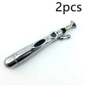 Electric massage pen with three heads, 200x30mm, AA battery powered, available in 1pc, 2pc or 3pc packs