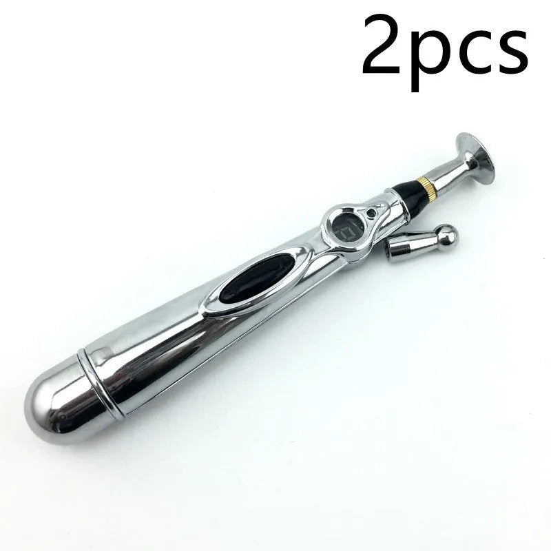 Electric massage pen with three heads, 200x30mm, AA battery powered, available in 1pc, 2pc or 3pc packs