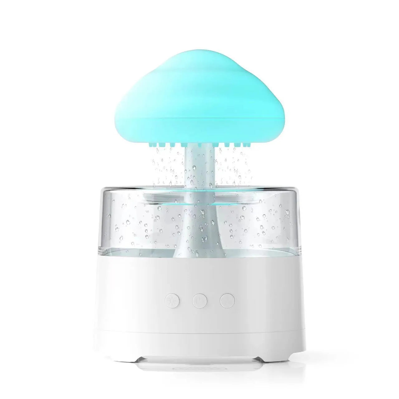 Creative mushroom cloud shaped resin desktop aroma diffuser with white colourful light and USB power