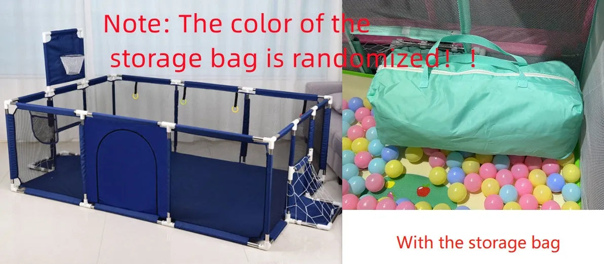 Children's playpen tent with stainless steel frame and Oxford cloth fabric in available colours