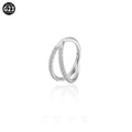 G23 titanium alloy lip and nose ring body jewellery in gold and steel colour finishes, showing different gauge sizes.